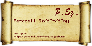 Perczell Szörény névjegykártya
